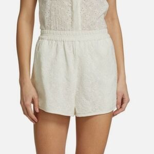 rag & bone White Eyelet Women Shorts
